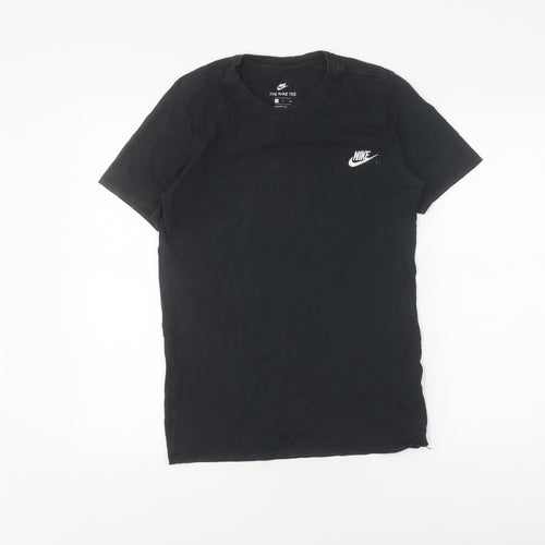 Nike Men's Black Athletic Fit T-Shirt S Solid Logo