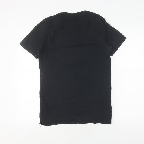 Nike Men's Black Athletic Fit T-Shirt S Solid Logo