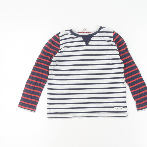 Joules Boys Multicoloured Striped T-Shirt, 4-5 Years, Long Sleeve