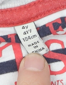 Joules Boys Multicoloured Striped T-Shirt, 4-5 Years, Long Sleeve