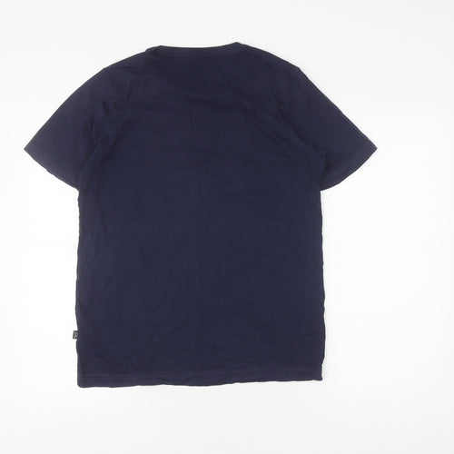 Puma Men's Blue Graphic Print T-Shirt, Size S
