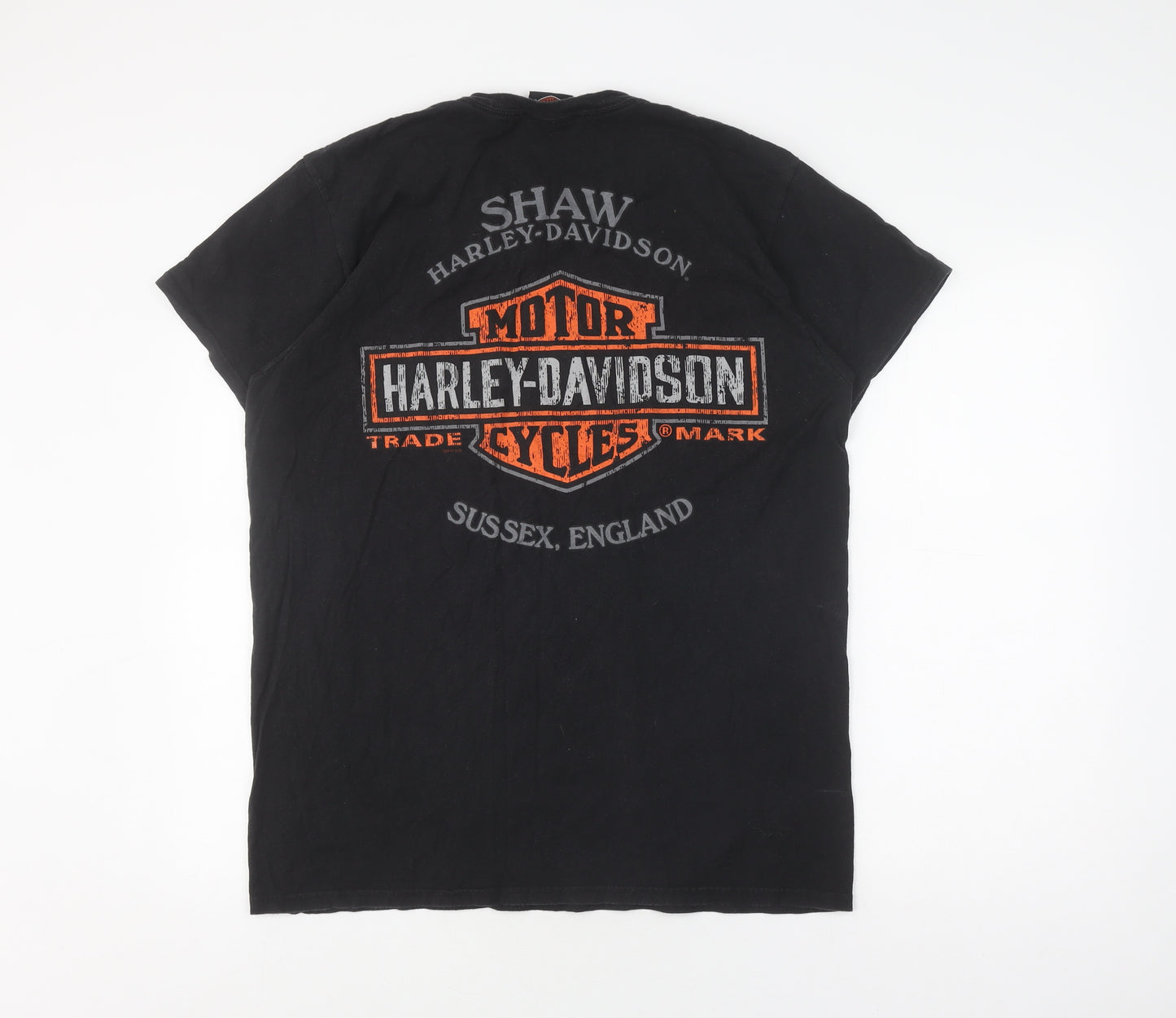Harley-Davidson Men's Black Large T-Shirt Classic Biker Style