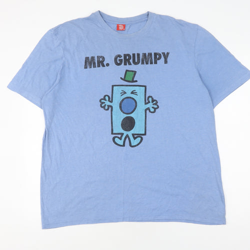 TU Men's Cartoon Blue XL T-Shirt Mr. Grumpy