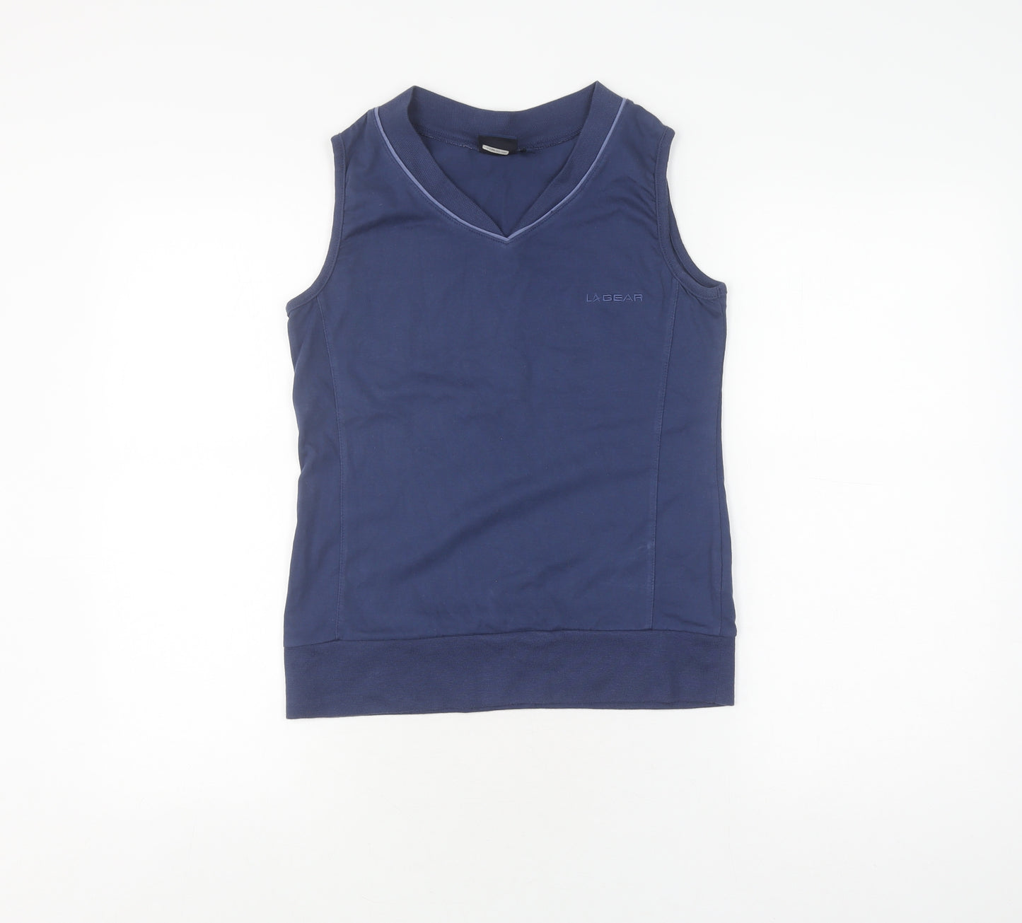 LA Gear Women's Sleeveless Blue Top, Size 12 V-Neck