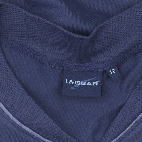 LA Gear Women's Sleeveless Blue Top, Size 12 V-Neck
