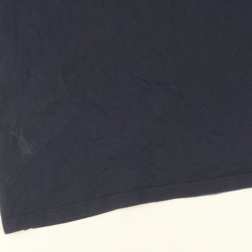 Red Herring Men's XL Blue Colourblock Slim Polo