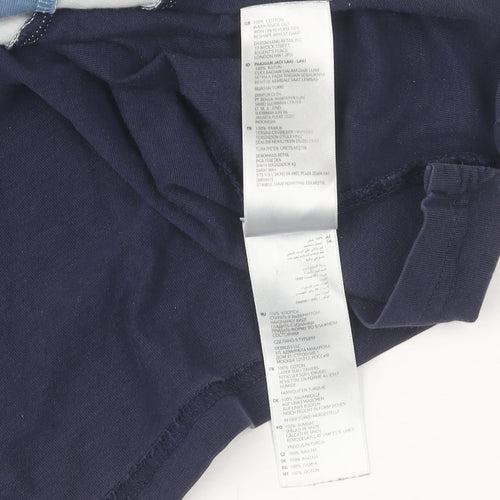 Red Herring Men's XL Blue Colourblock Slim Polo