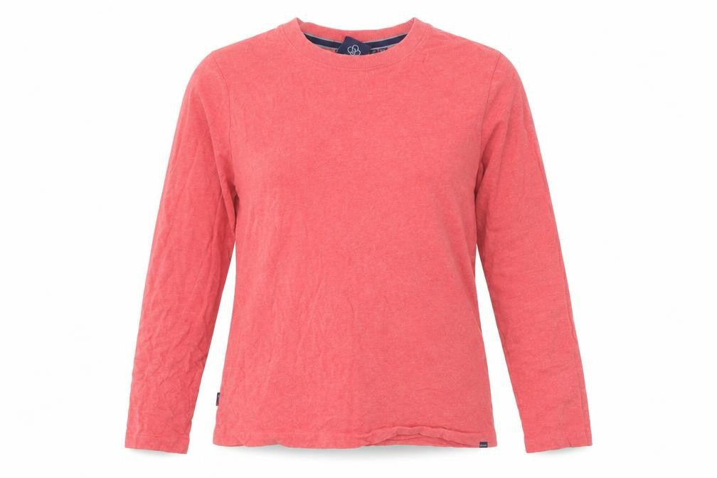 Superdry Women's Red Long Sleeve T-Shirt, Size 4, Casual Style