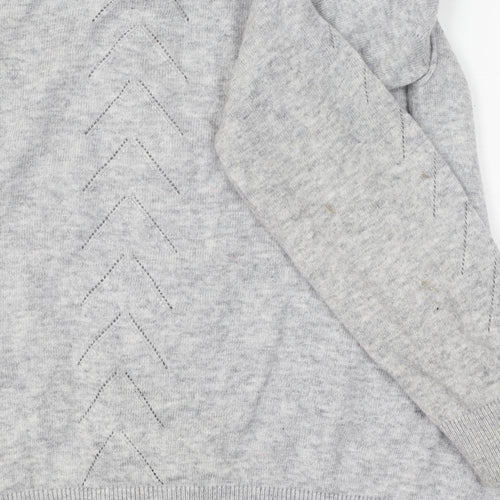 Mantaray Women's Grey Cardigan Knit Jumper Size 14