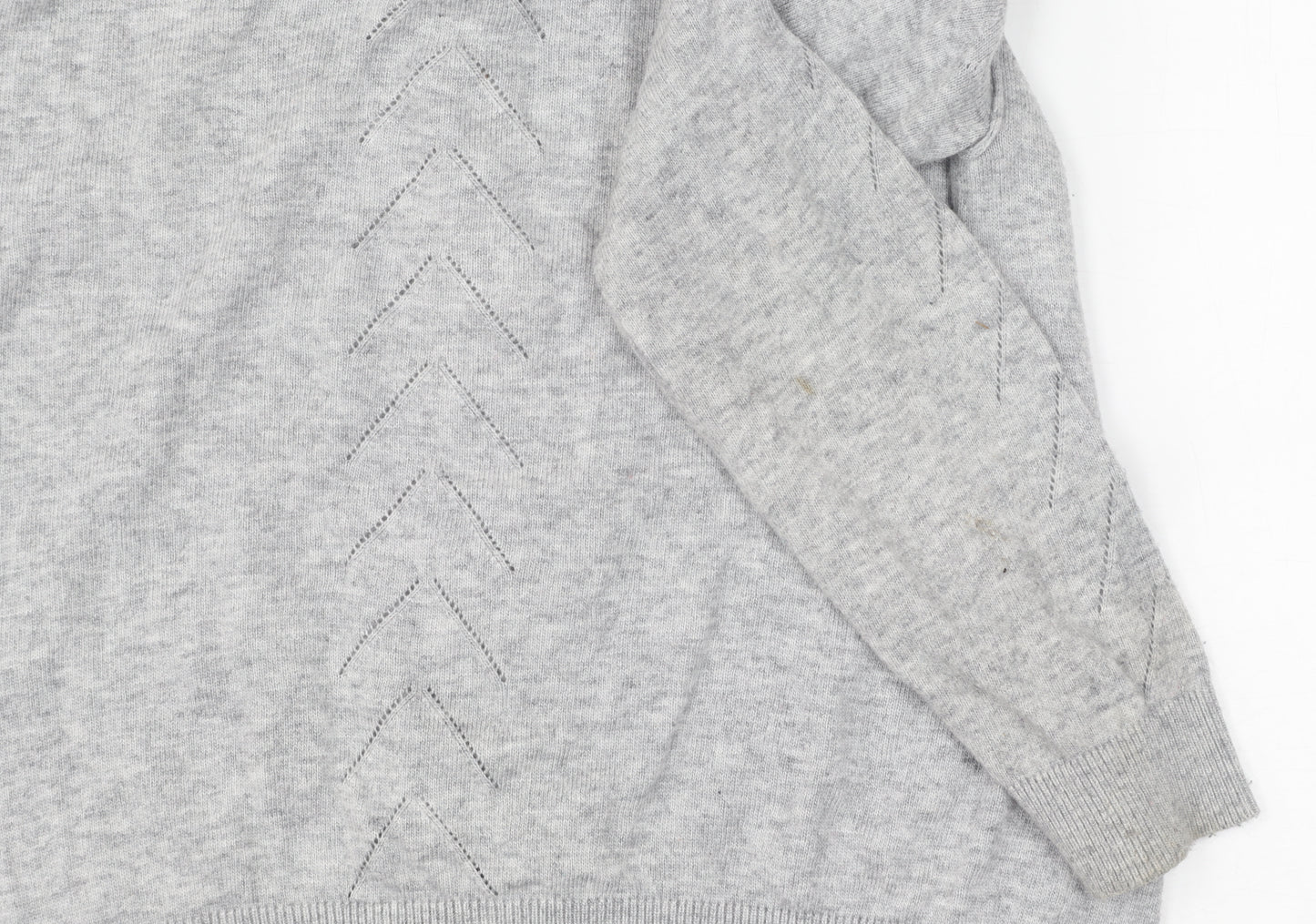 Mantaray Women's Grey Cardigan Knit Jumper Size 14