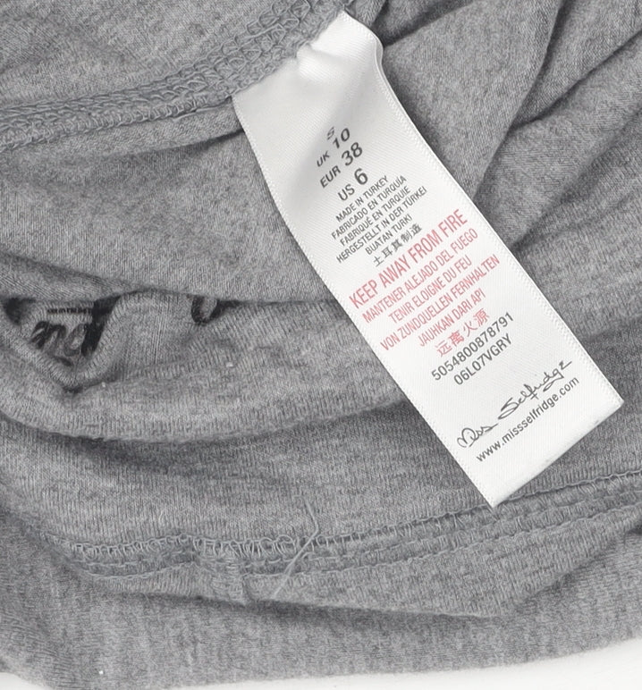 Miss Selfridge Grey Pineapple Leggings, Women, Size 10