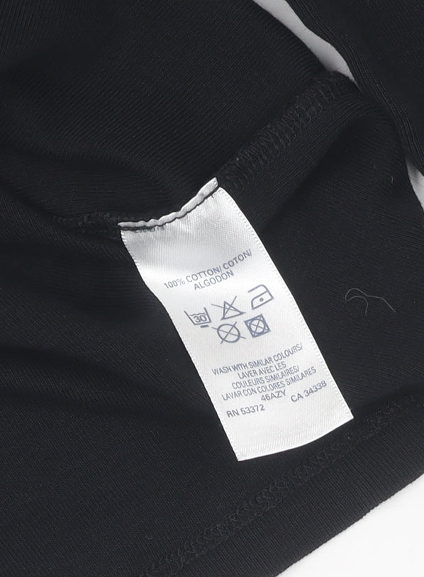 French Connection Black Long Sleeve V-Neck T-Shirt M