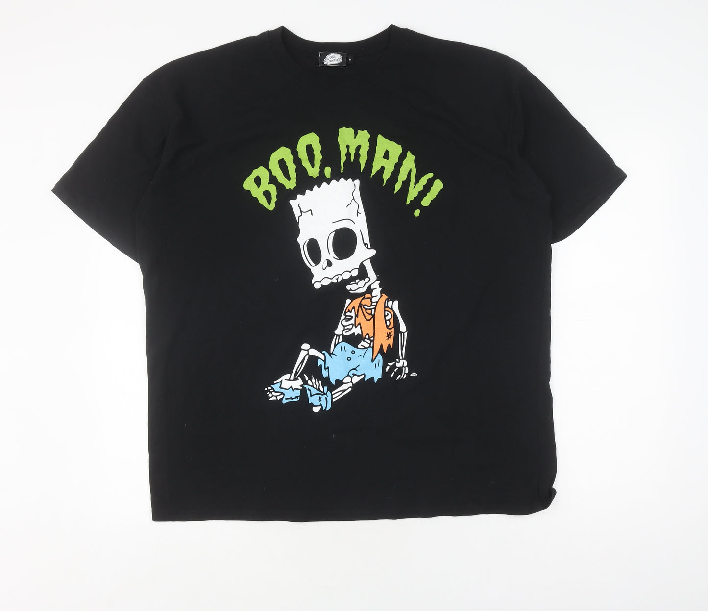 The Simpsons Bart Halloween Men's M Black T-Shirt