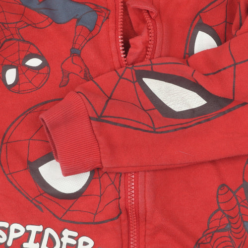 Marvel Boys Red Spider-Man Full Zip Hoodie 5-6 Years