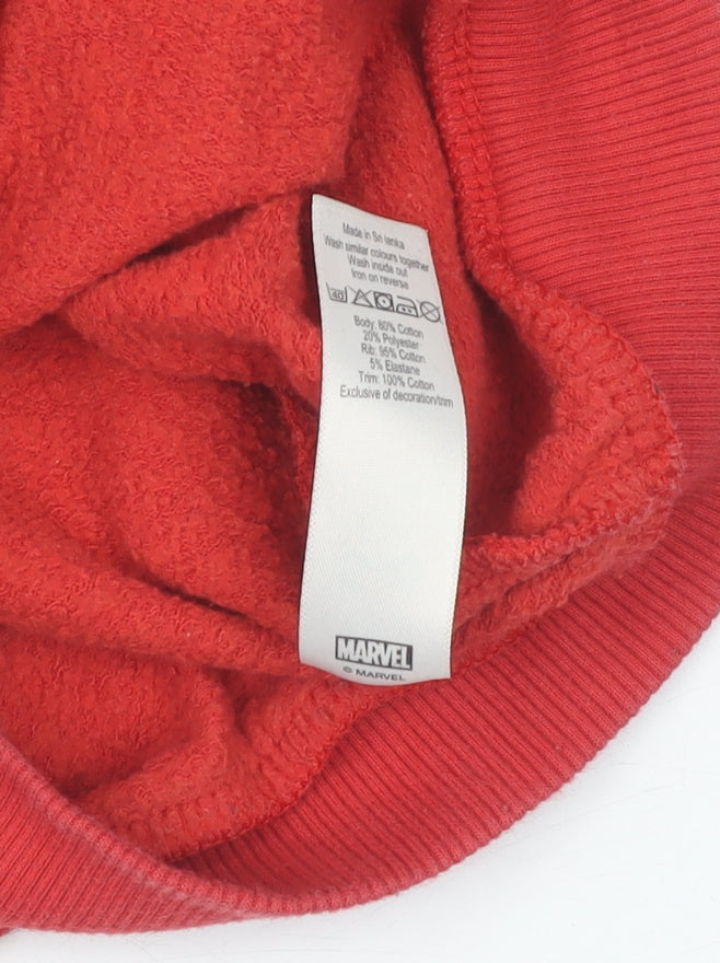 Marvel Boys Red Spider-Man Full Zip Hoodie 5-6 Years