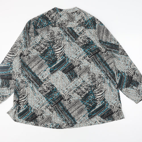 Damart Women's Multicoloured Geometric Blouse Size 22