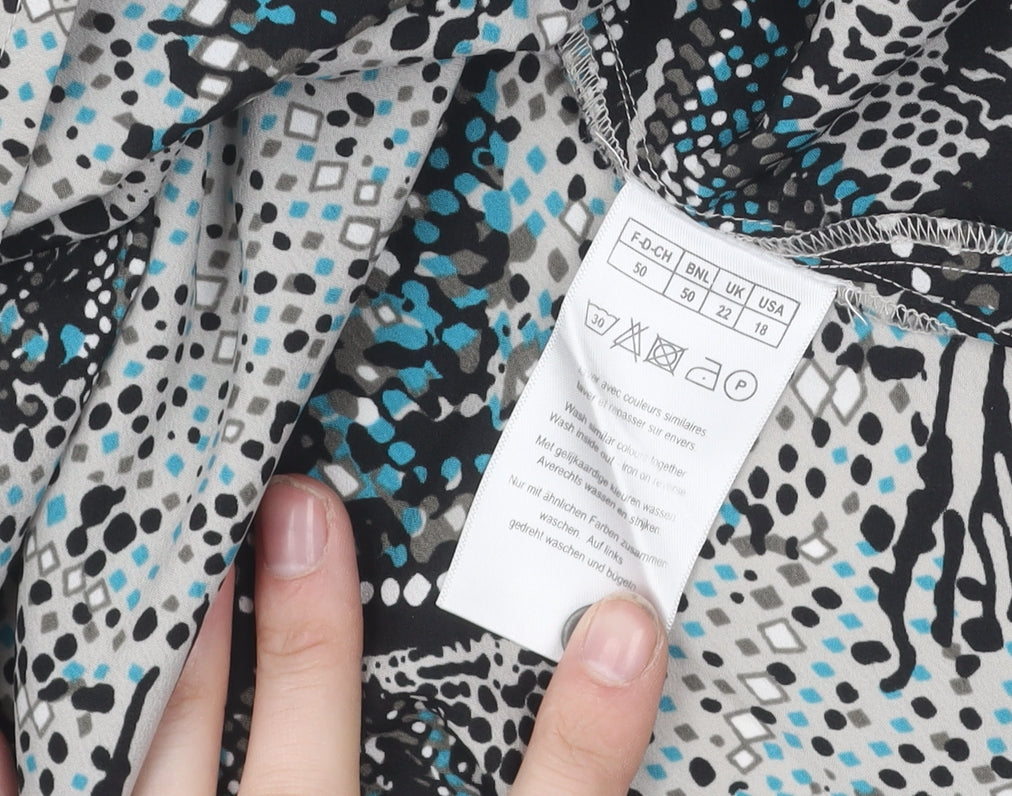 Damart Women's Multicoloured Geometric Blouse Size 22