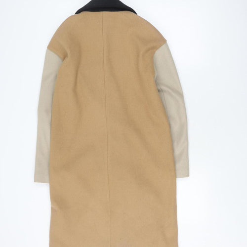 Next Women's Black Beige Overcoat Size 6