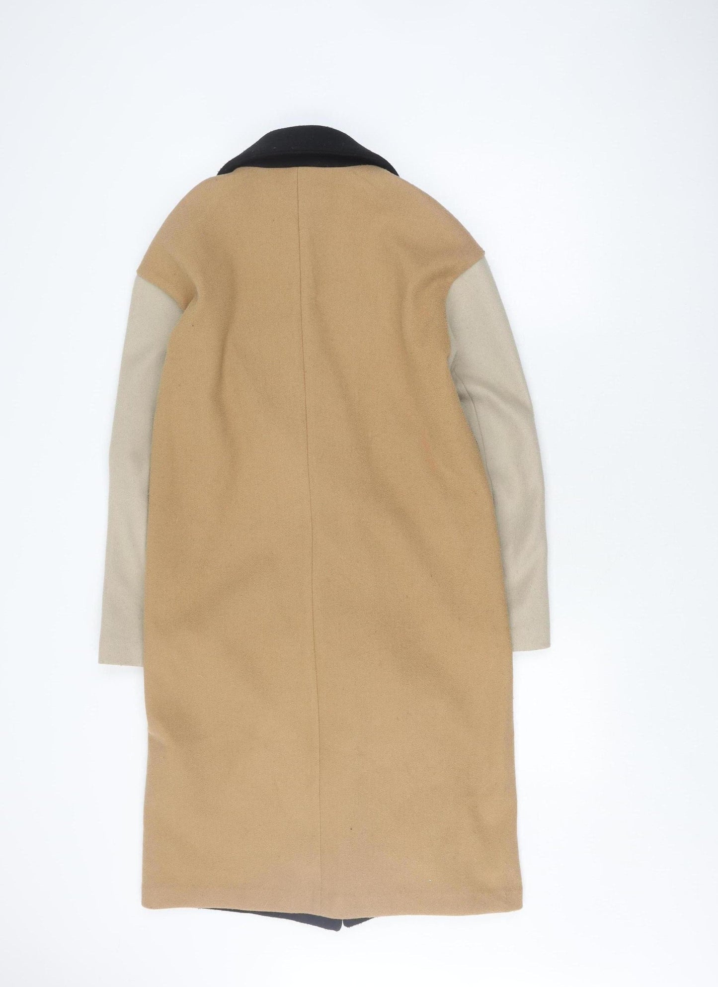 Next Women's Black Beige Overcoat Size 6