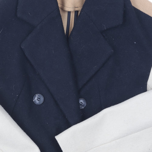 Next Women's Black Beige Overcoat Size 6