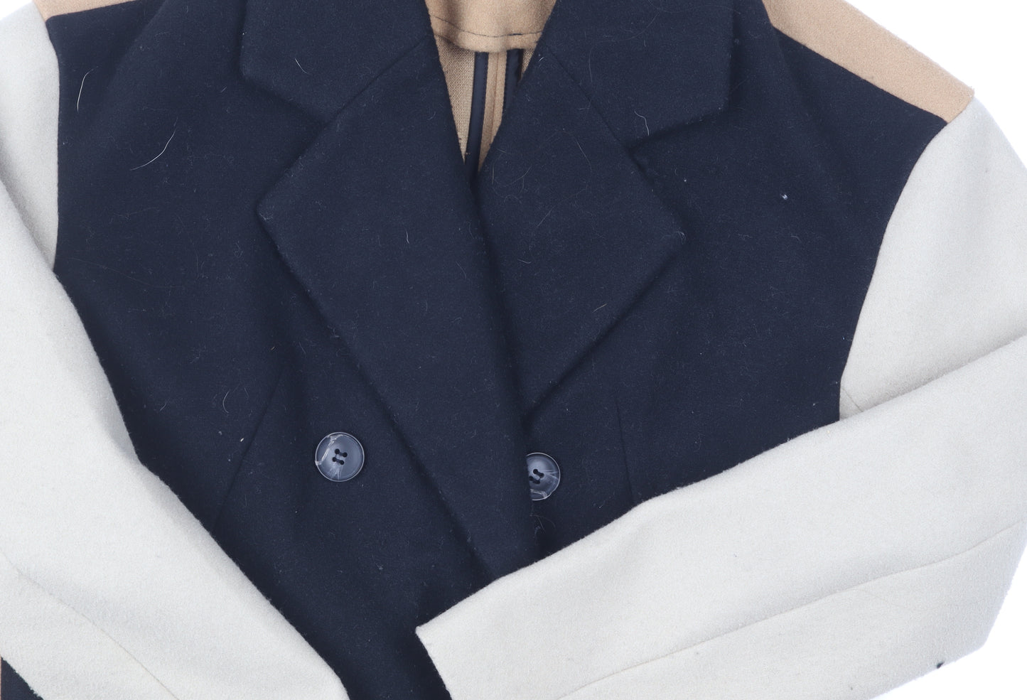 Next Women's Black Beige Overcoat Size 6