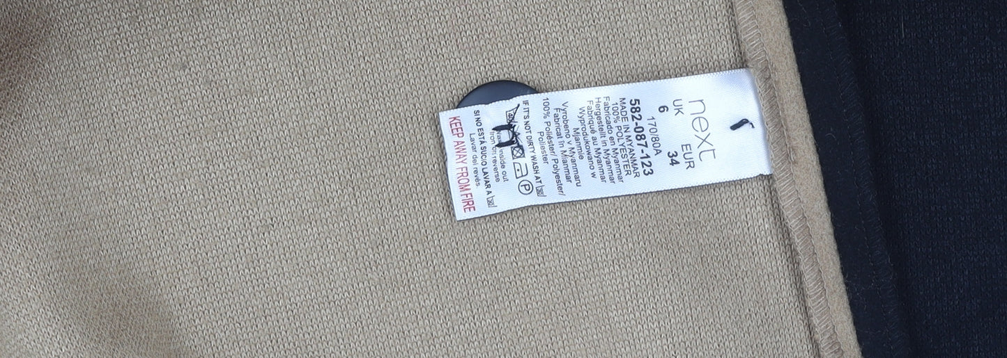 Next Women's Black Beige Overcoat Size 6