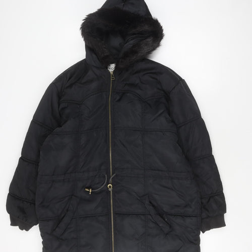Topshop Women's Black Puffer Jacket Size 10