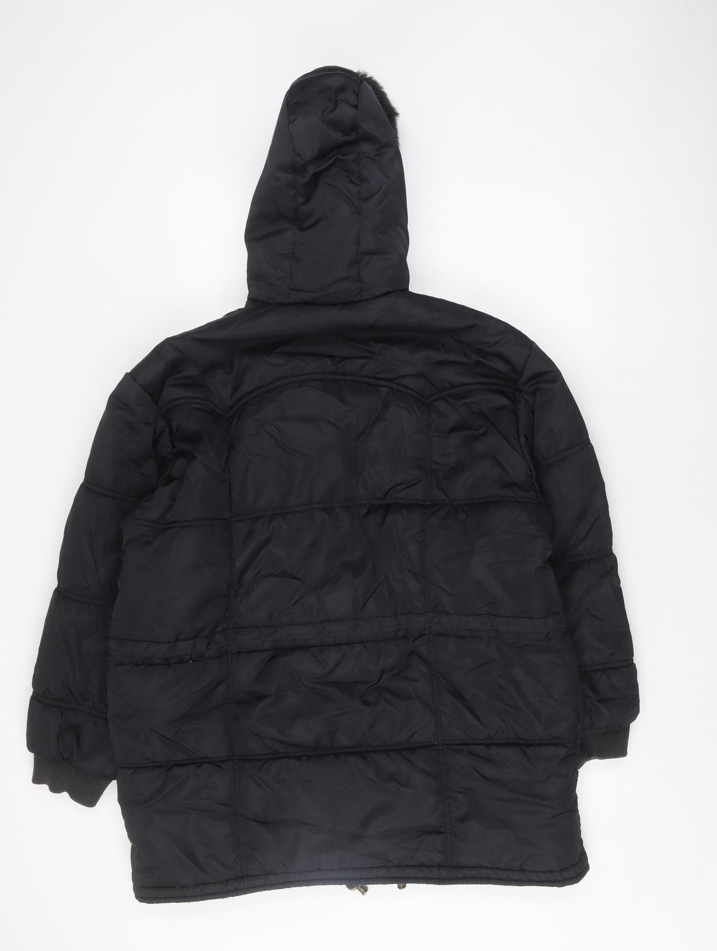 Topshop Women's Black Puffer Jacket Size 10