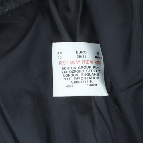 Topshop Women's Black Puffer Jacket Size 10