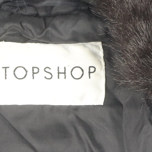 Topshop Women's Black Puffer Jacket Size 10