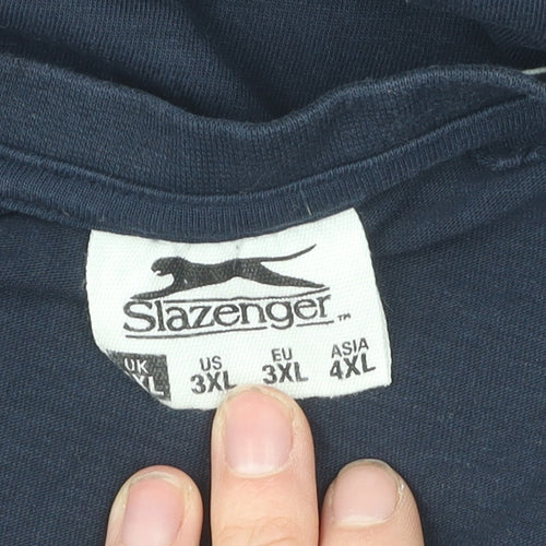 Slazenger Men's Blue 3XL V-Neck T-Shirt