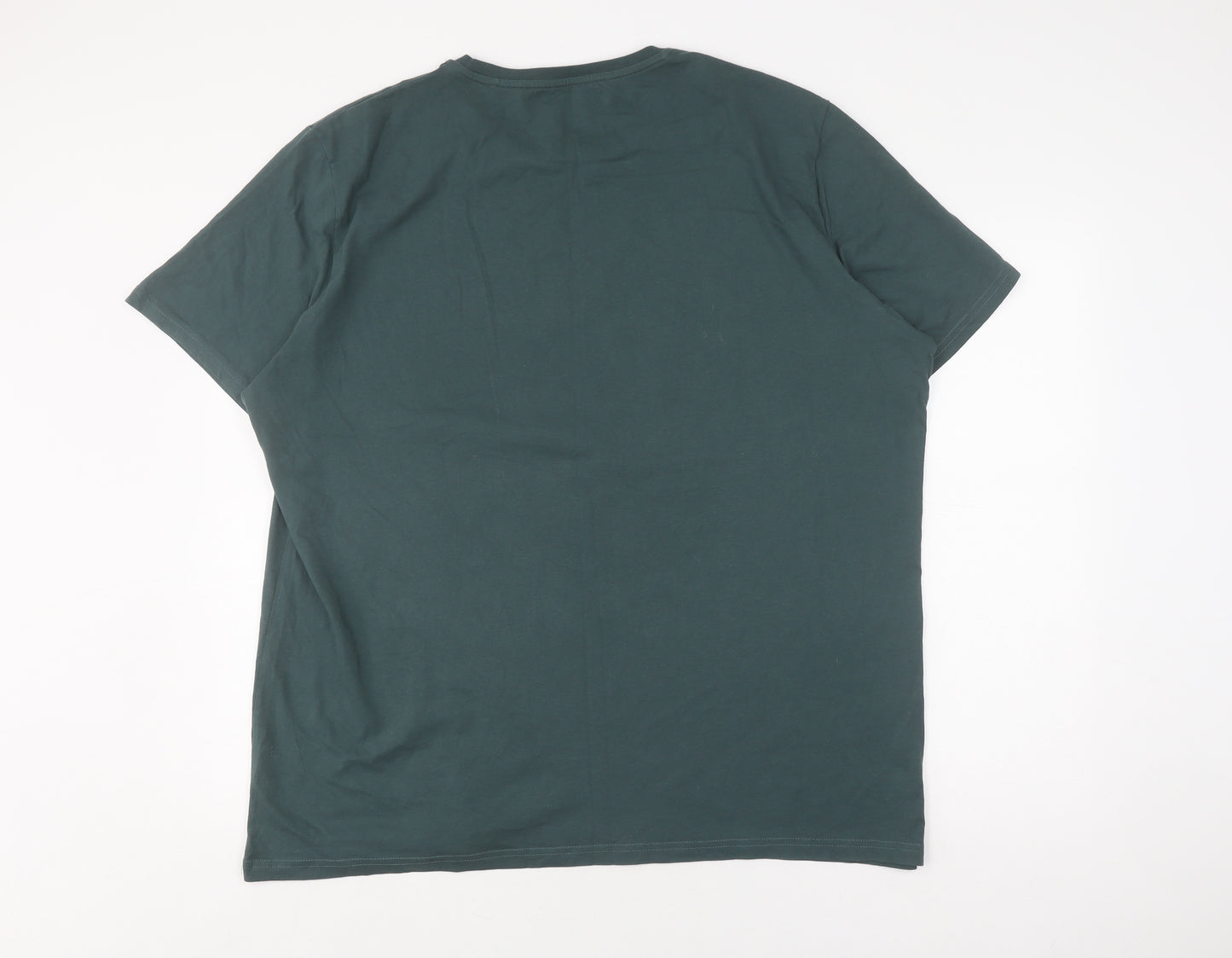 George Men's Green Christmas T-Shirt XL, Graphic Print