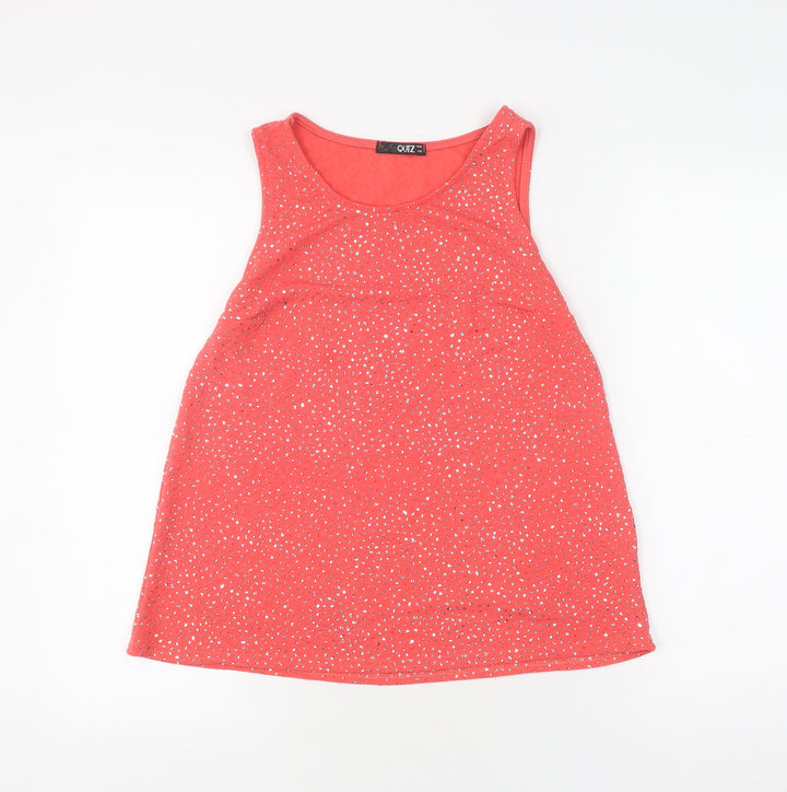 Quiz Women's Red Sequin Tank Top, Size 10
