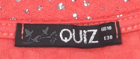 Quiz Women's Red Sequin Tank Top, Size 10