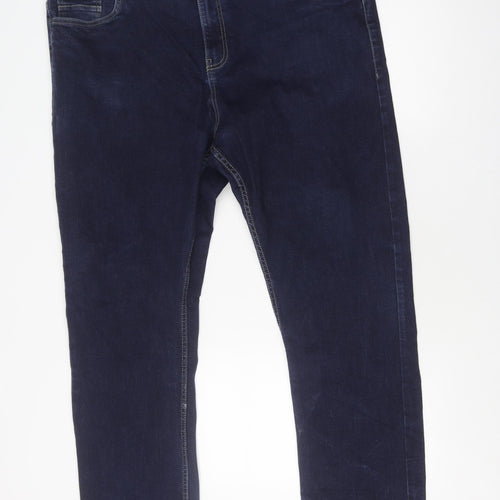 Jacamo Men's Blue Straight Relaxed Fit Denim Jeans 44