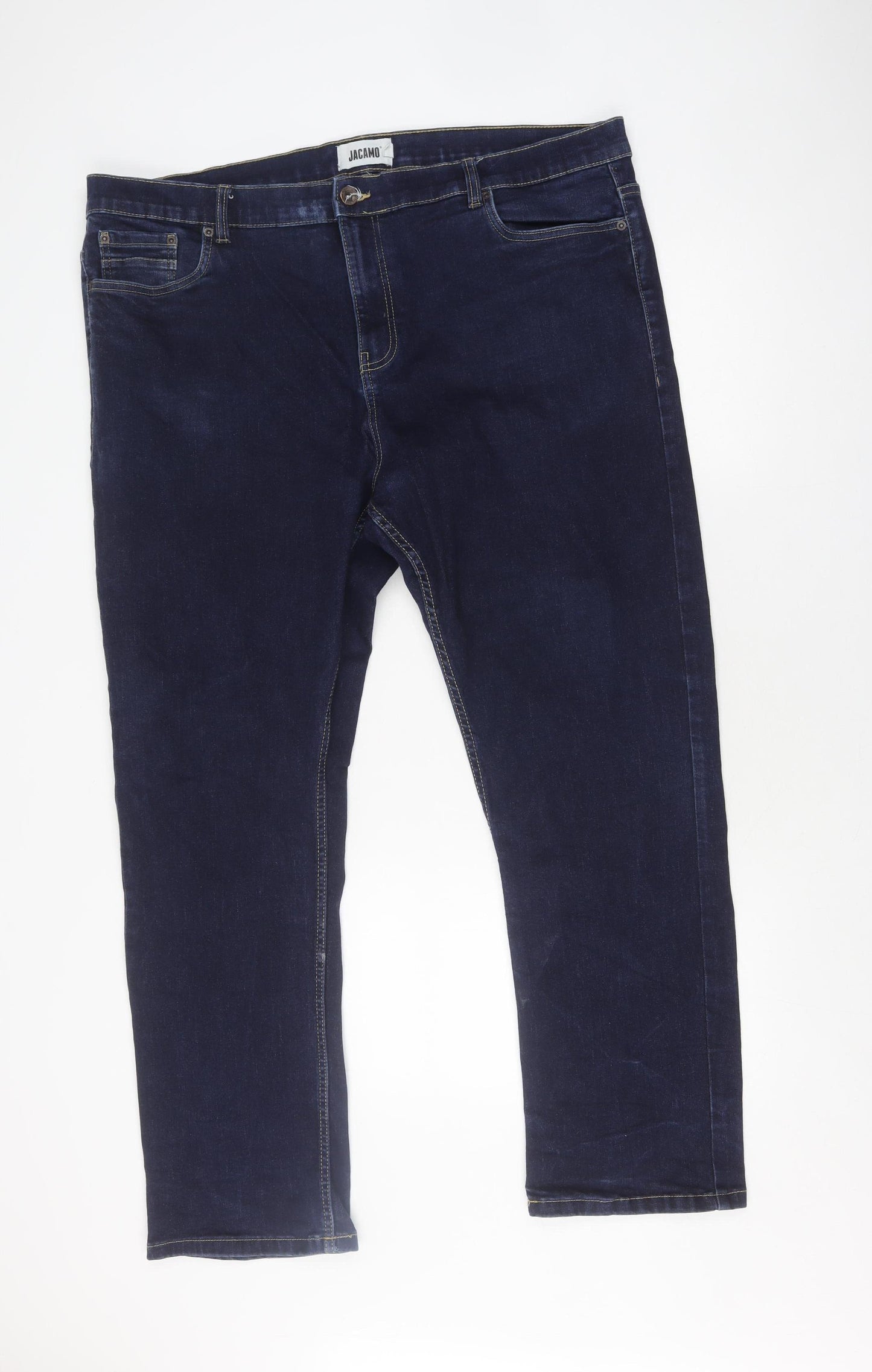 Jacamo Men's Blue Straight Relaxed Fit Denim Jeans 44