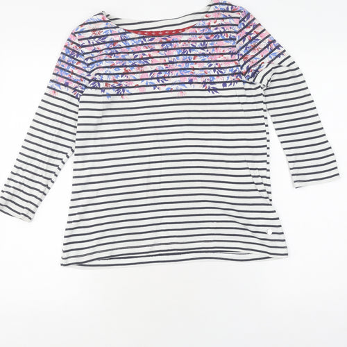 Maine New England Women's Black Striped T-Shirt Size 16