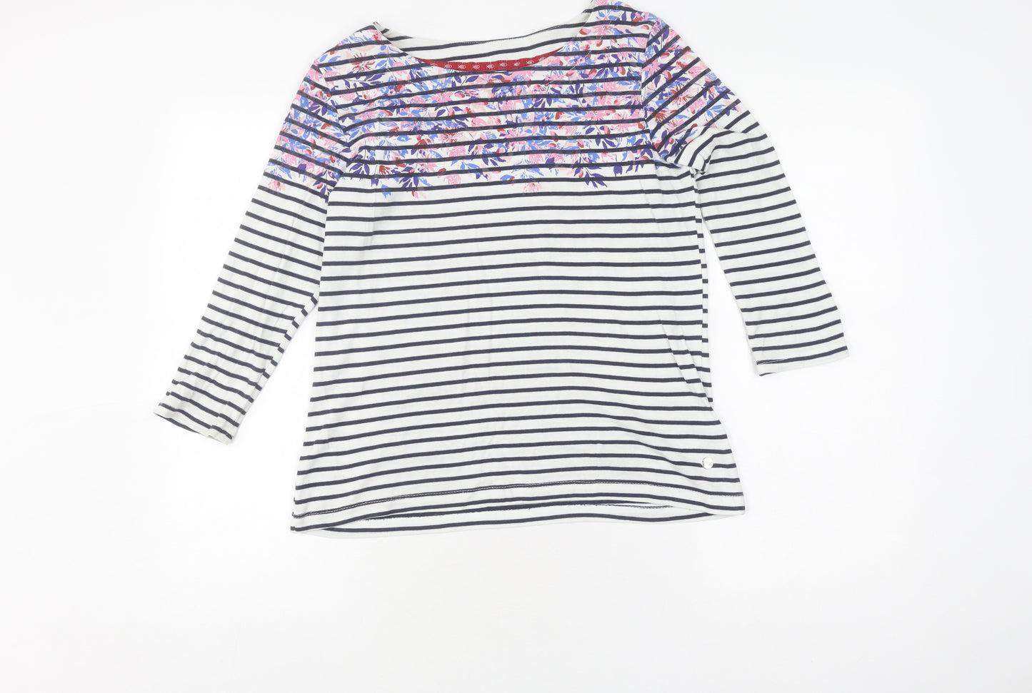Maine New England Women's Black Striped T-Shirt Size 16