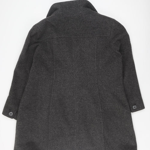 Marks and Spencer Grey Wool Blend Women's Overcoat Size 24