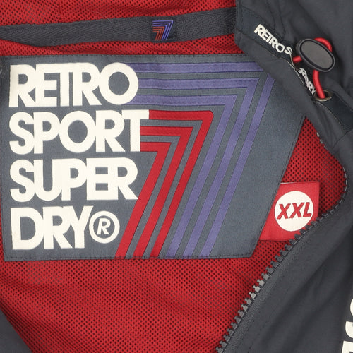 Superdry Men's Blue 2XL Retro Windbreaker Jacket
