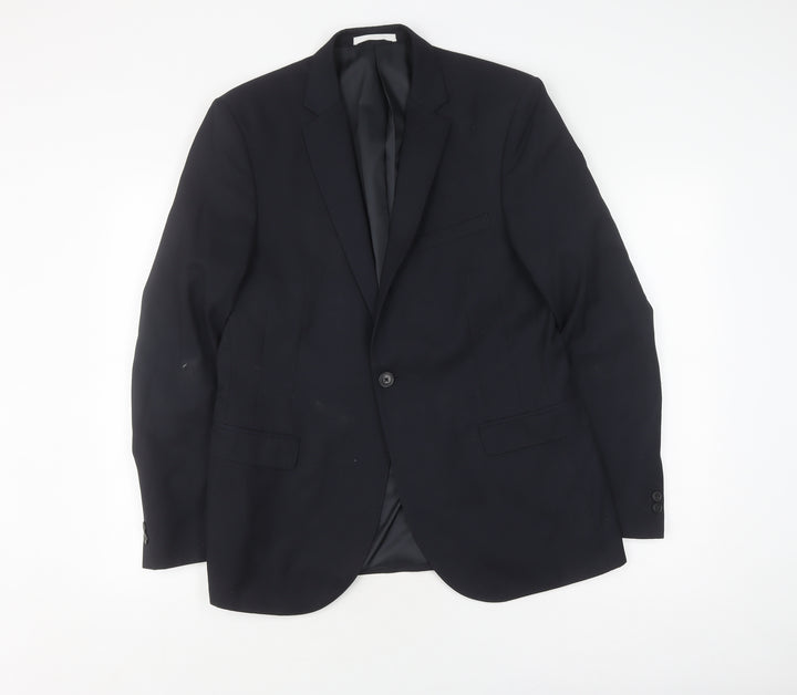 Moss Men's Black Blazer Skinny Fit 40R