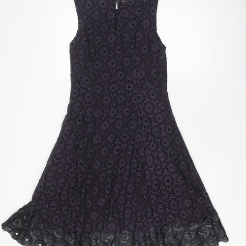 White Stuff Women's Black A-Line Sleeveless Dress - Size 10