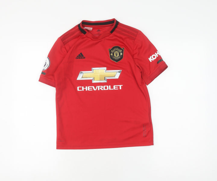 Adidas Red Boys Football Jersey M - Sports Style Activewear