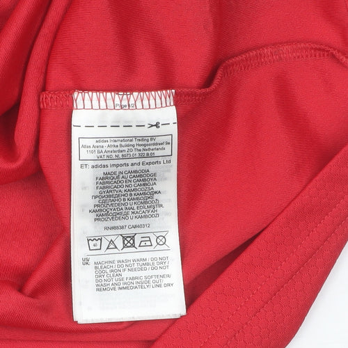 Adidas Red Boys Football Jersey M - Sports Style Activewear