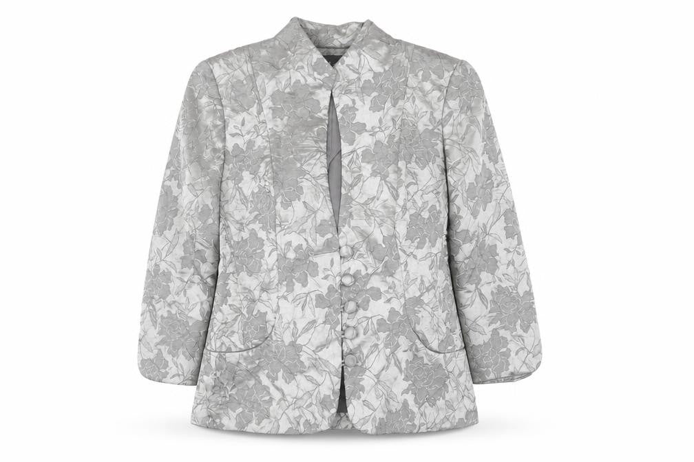 Front view of Alexon Women's Grey, size 8, Floral Suit Jacket