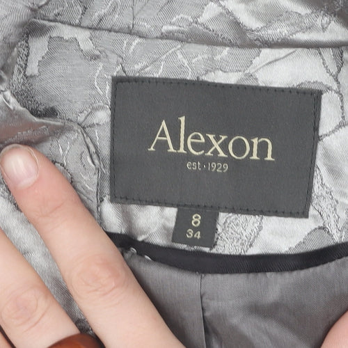 Alexon Women's Grey Size 8 Floral Suit Jacket