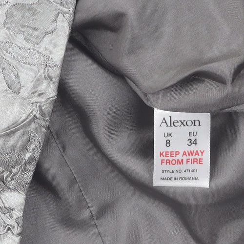 Alexon Women's Grey Size 8 Floral Suit Jacket
