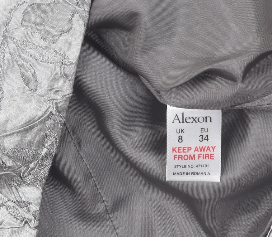 Alexon Women's Grey Size 8 Floral Suit Jacket