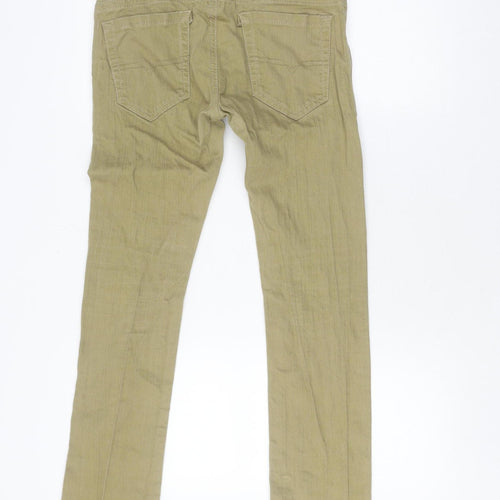 Diesel Womens Beige Straight Jeans Size 12 Regular Fit