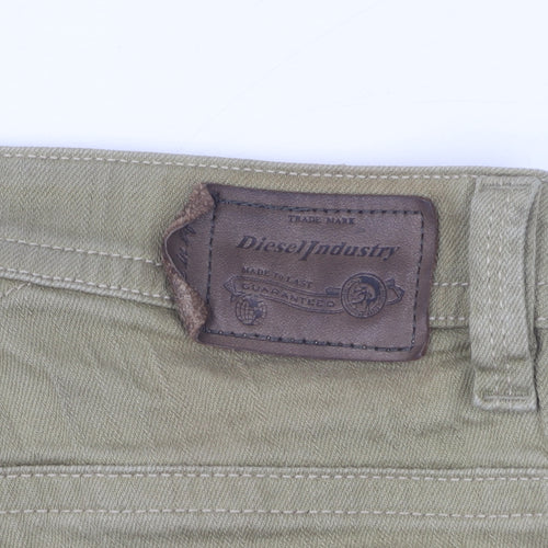 Diesel Womens Beige Straight Jeans Size 12 Regular Fit
